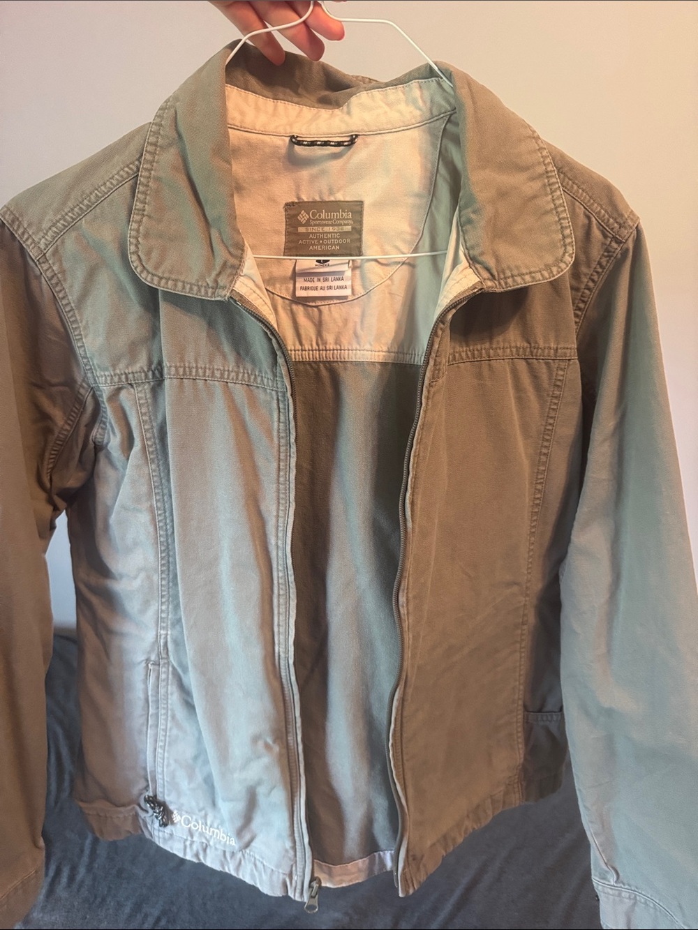 Columbia Olive Green Casual Zip-Front Jacket